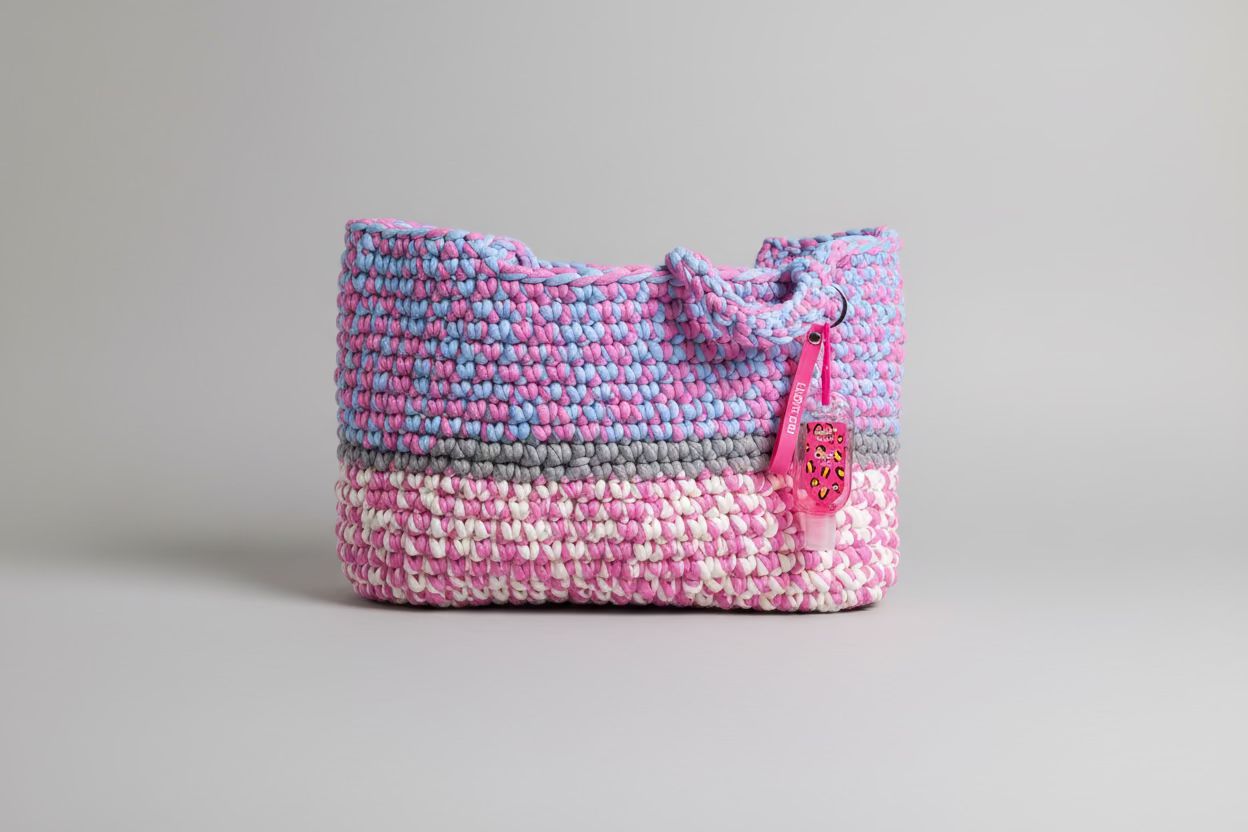 Sac de plage tricoté fait main – style bohème naturel