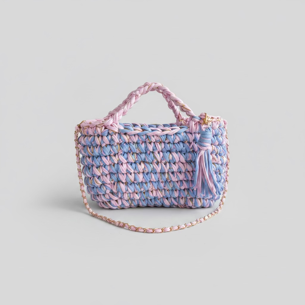 Sac à main tricoté fait main – style bohème chic