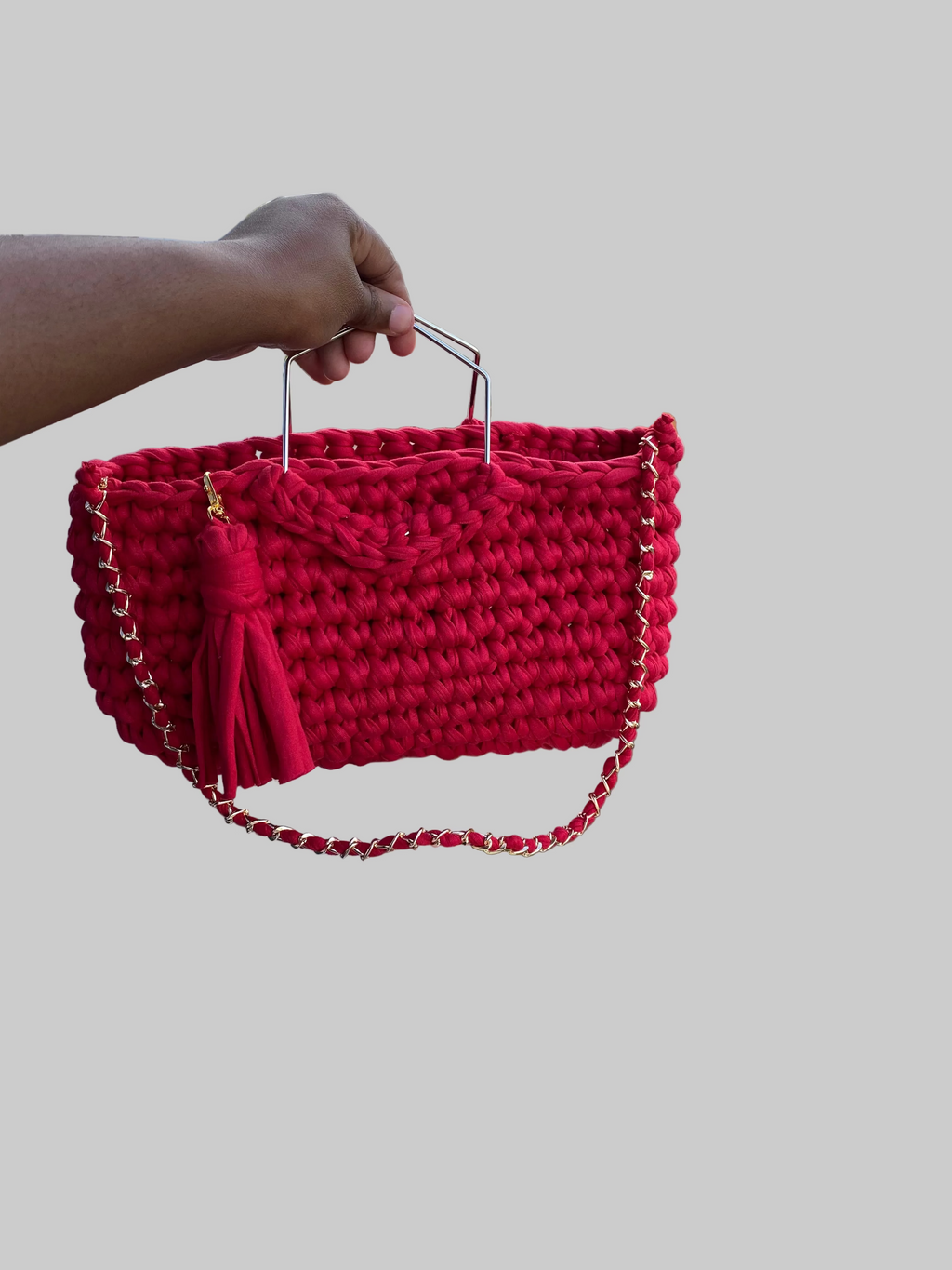 Sac à main tricoté fait main – style bohème chic