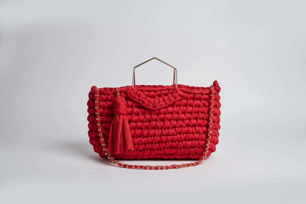 Sac à main tricoté fait main – style bohème chic